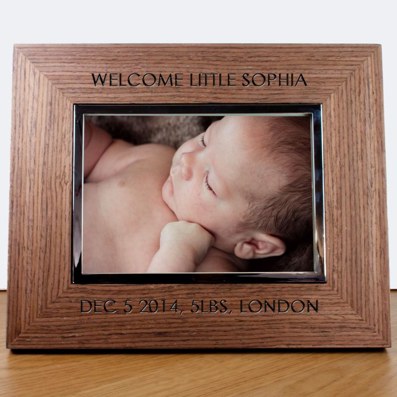 Contemporary Walnut Engraved Photo Frame product image
