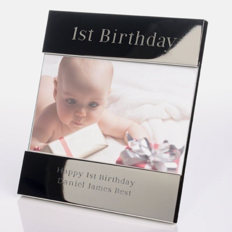 Personalised Silver Baby/'s First Photo Frame Ideal Baby Gift Engraved