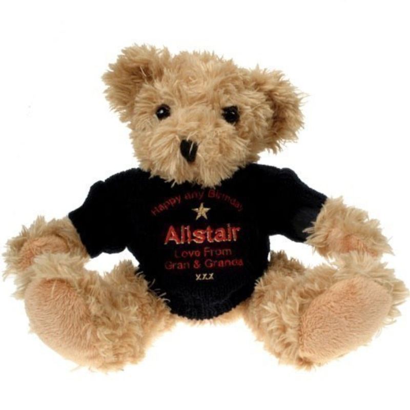 Personalised 60th Birthday Teddy Bear: Blue Jumper product image