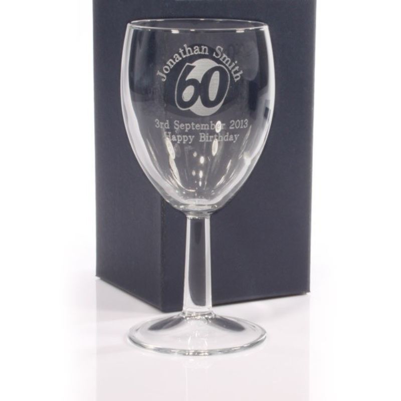 Personalised 60th Birthday Wine Glass product image