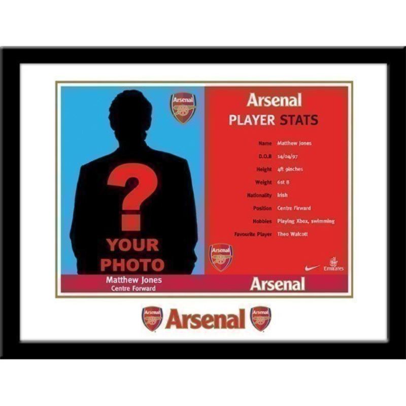 Personalised Arsenal Stats Card The Personalised Gift Shop