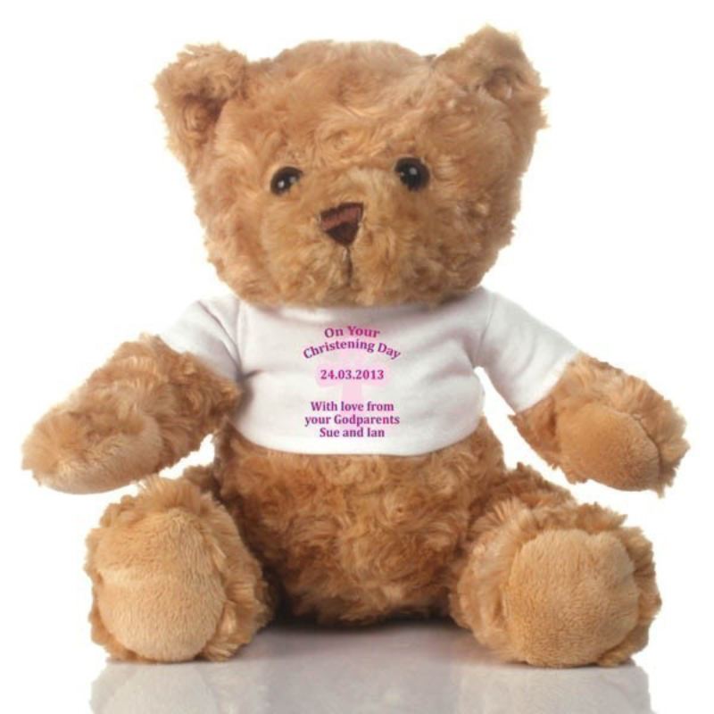 personalised christening teddy