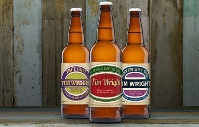 Personalised Beer 3 pack Man's Virtues Set label product image