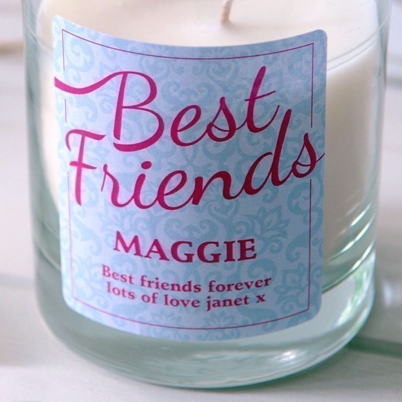 Personalised Best Friends Scented Candle The Personalised Gift Shop