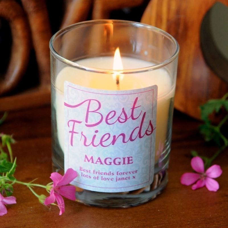 Personalised Best Friends Scented Candle The Personalised Gift Shop