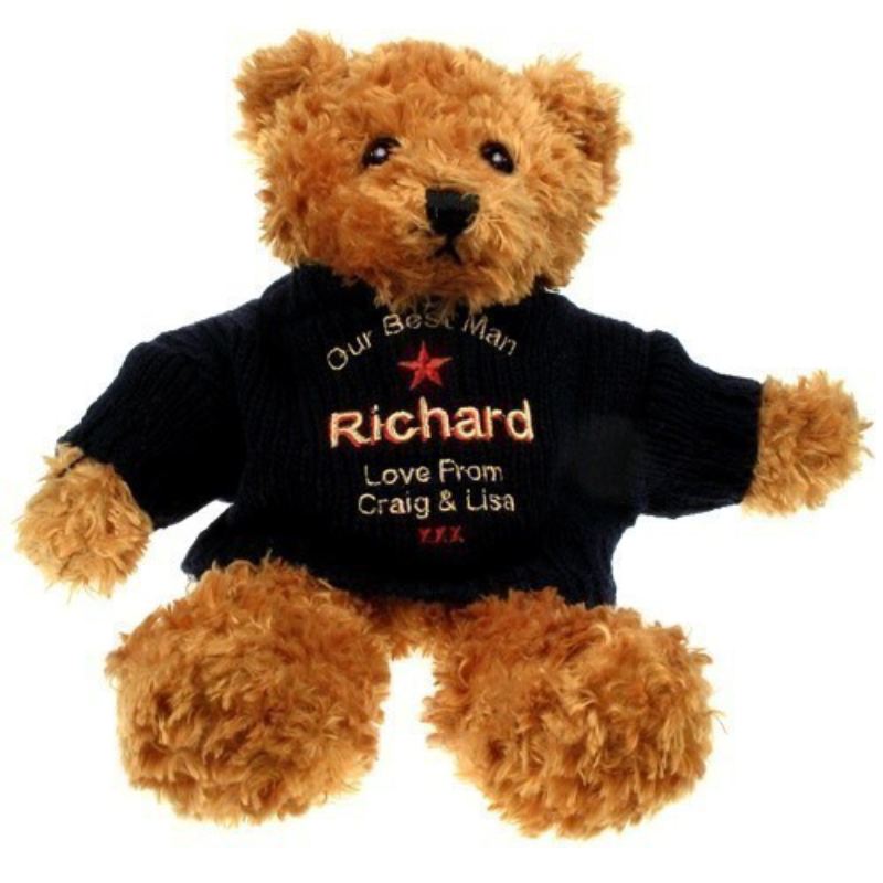 Personalised Best Man Brown Teddy Bear product image