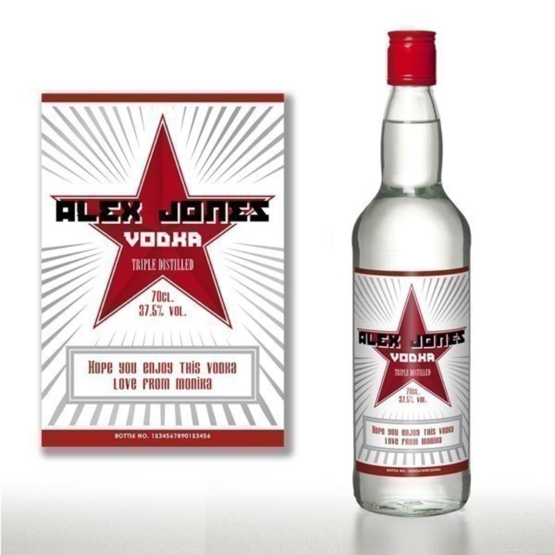 Personalised Bottle of Vodka The Personalised Gift Shop