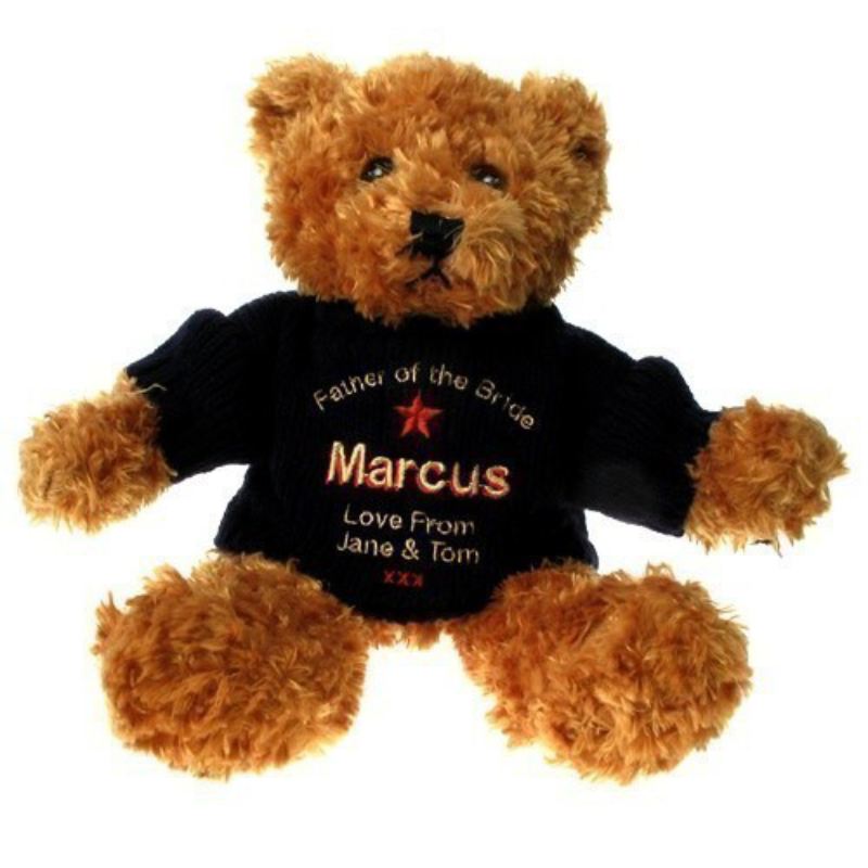 Personalised Brown Father Of The Bride Teddy Bear product image