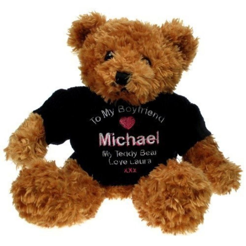 Personalised Brown Teddy Bear: Boyfriend product image