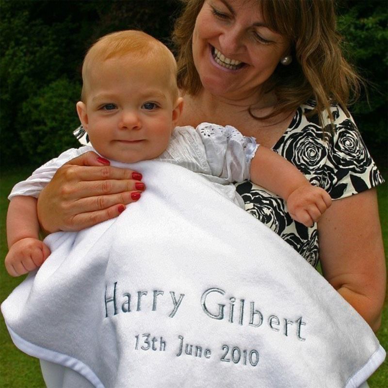 Personalised Christening Blanket The Personalised Gift Shop