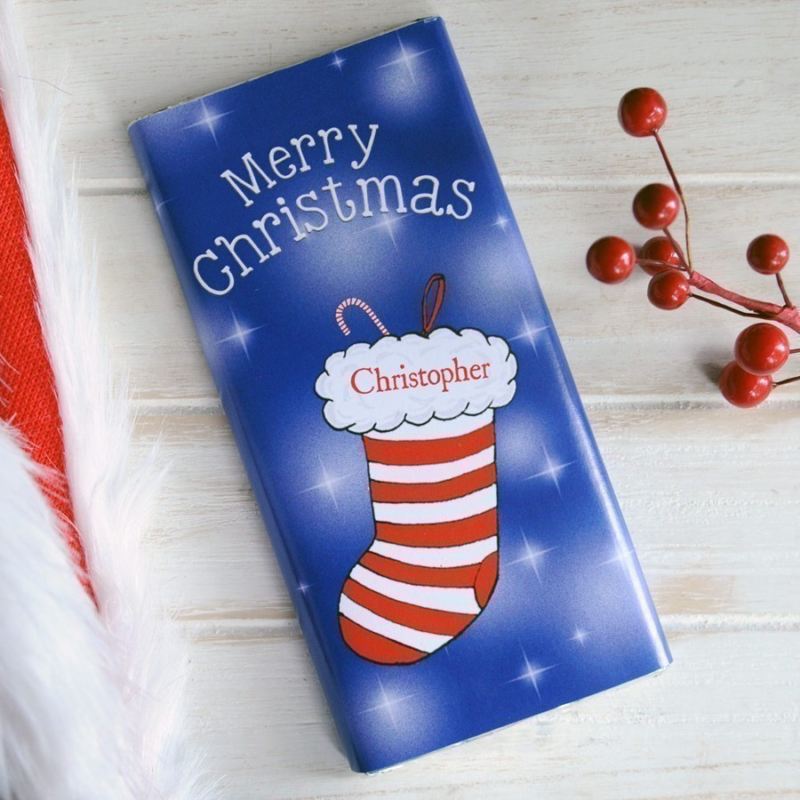 Personalised Christmas Chocolate Bar - Stocking product image