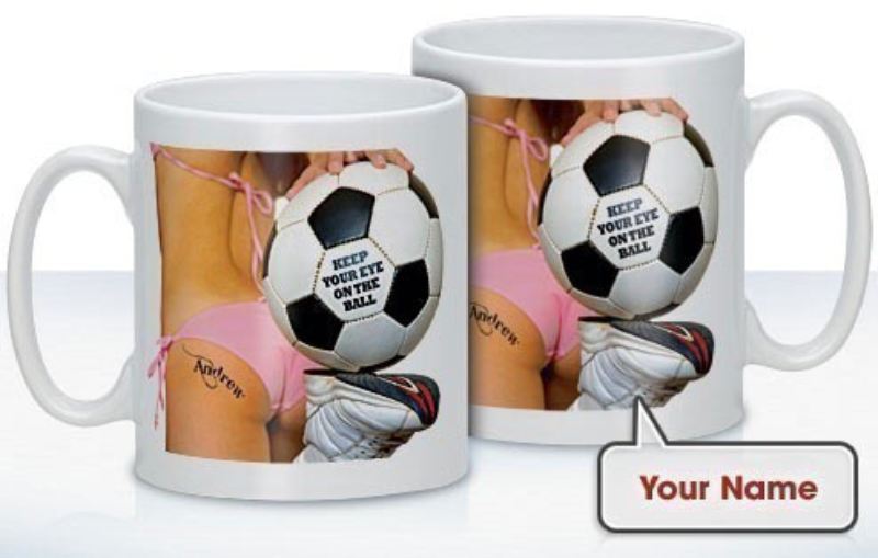Personalised Cute Football Tattoo Mug product image