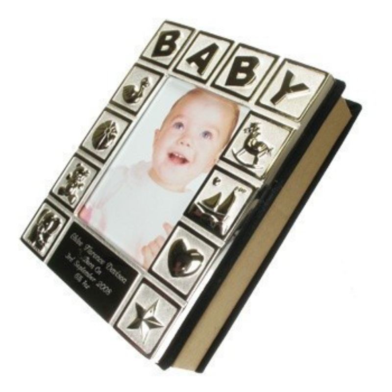 Personalised Engraved Baby Photo Album The Personalised Gift Shop