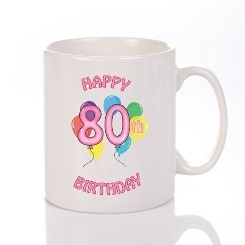 Personalised Happy 80th Birthday Girl Mug product image