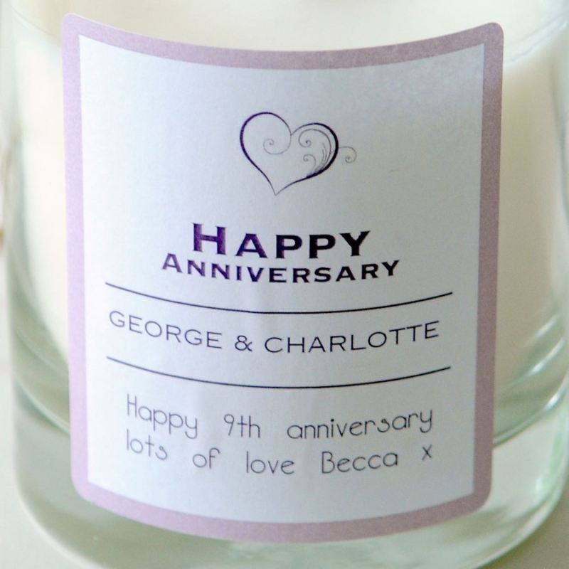 Personalised 'Happy Anniversary' Scented Candle product image