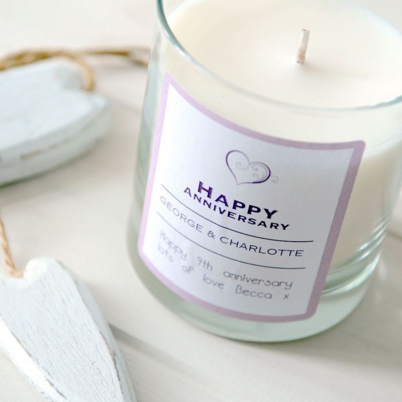 Personalised 'Happy Anniversary' Scented Candle product image