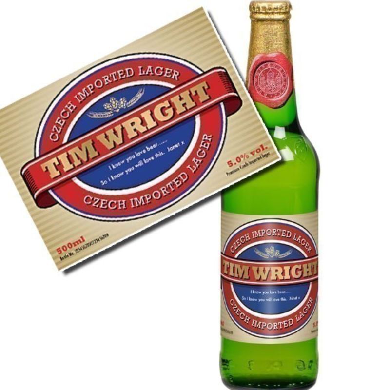 personalised lager label modern gift set the personalised lager label modern gift set the