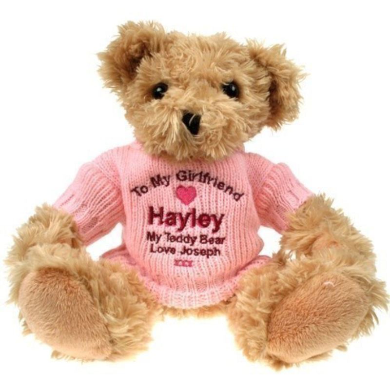 Personalised Light Brown Teddy Bear: Girlfriend product image