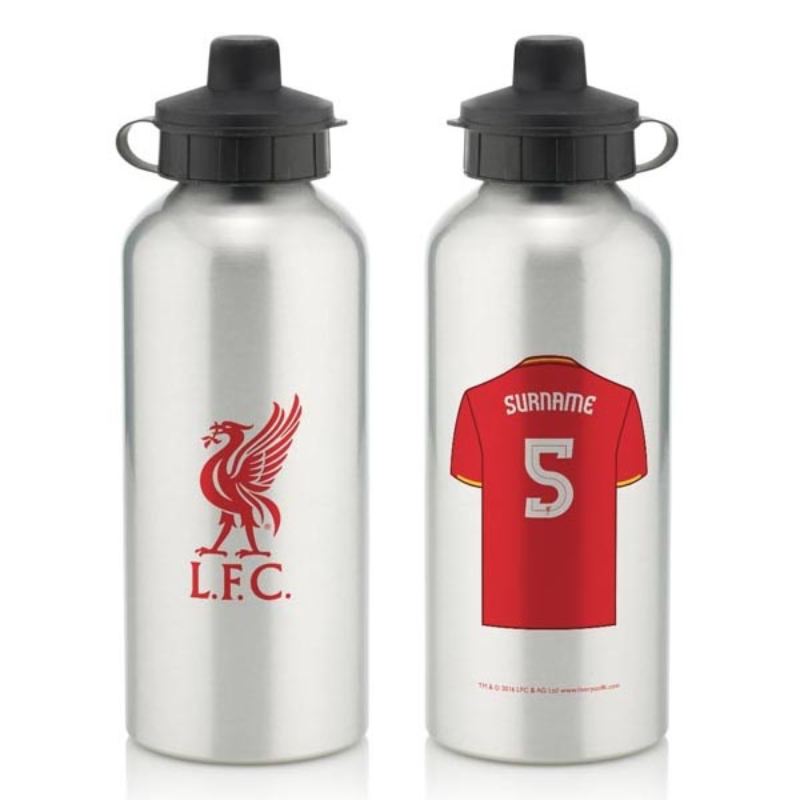 Personalised Liverpool Aluminium Water Bottle (600ml) The