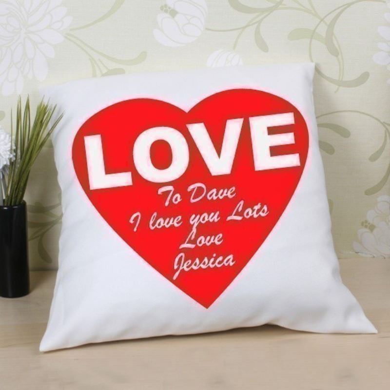 Personalised Love Cushion The Personalised Gift Shop