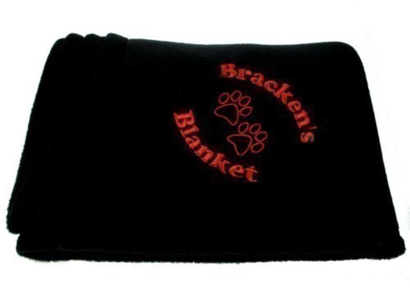 Personalised Luxury Black Pet Blanket product image