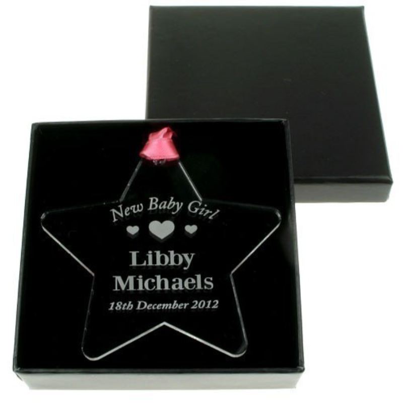 Personalised New Baby Girl Star product image