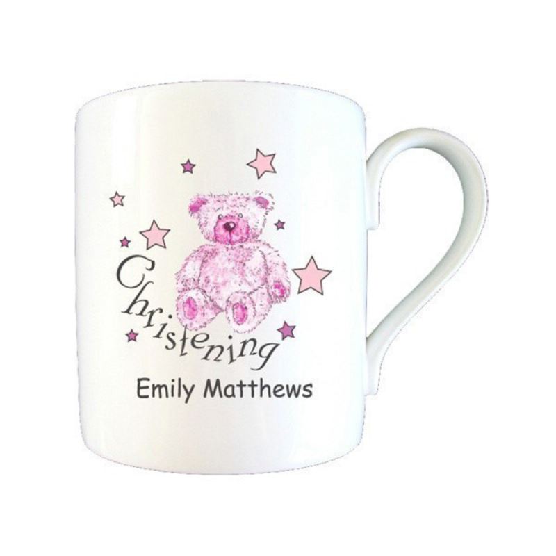 Teddy Bear Christening Mug The Personalised Gift Shop