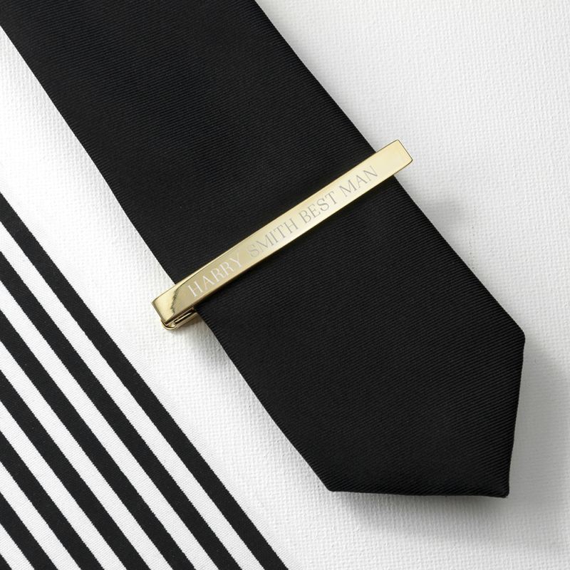 Personalised Gold Plated Tie Clip product image