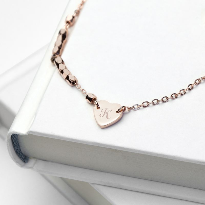 Personalised Heart Charm Bracelet product image