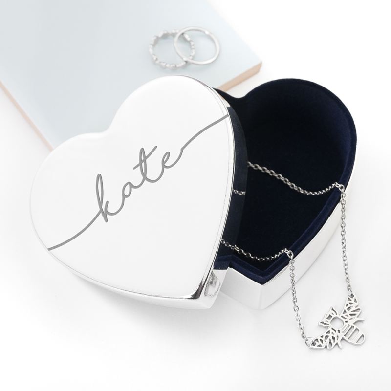 Personalised Heart Trinket Box product image