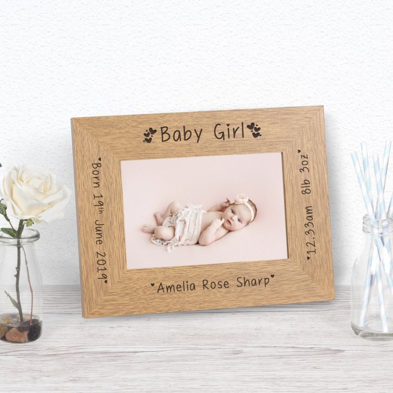 Baby Girl Wood Frame 6 x 4 product image
