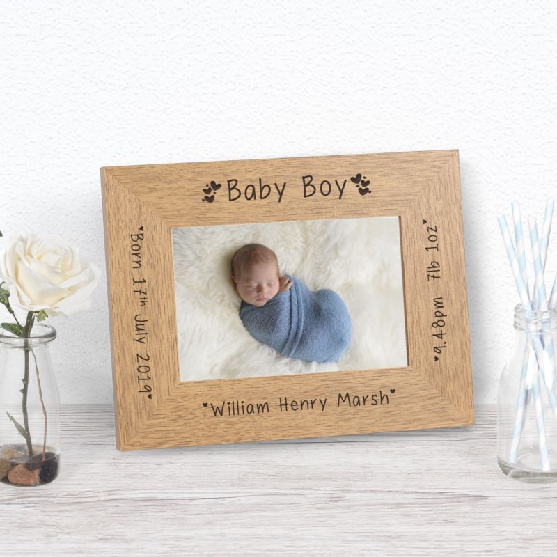 personalised baby birth frames