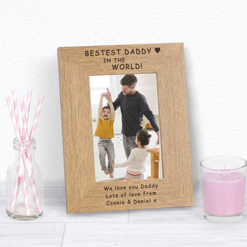 Bestest Daddy in the World Wood Frame 6 x 4 product image