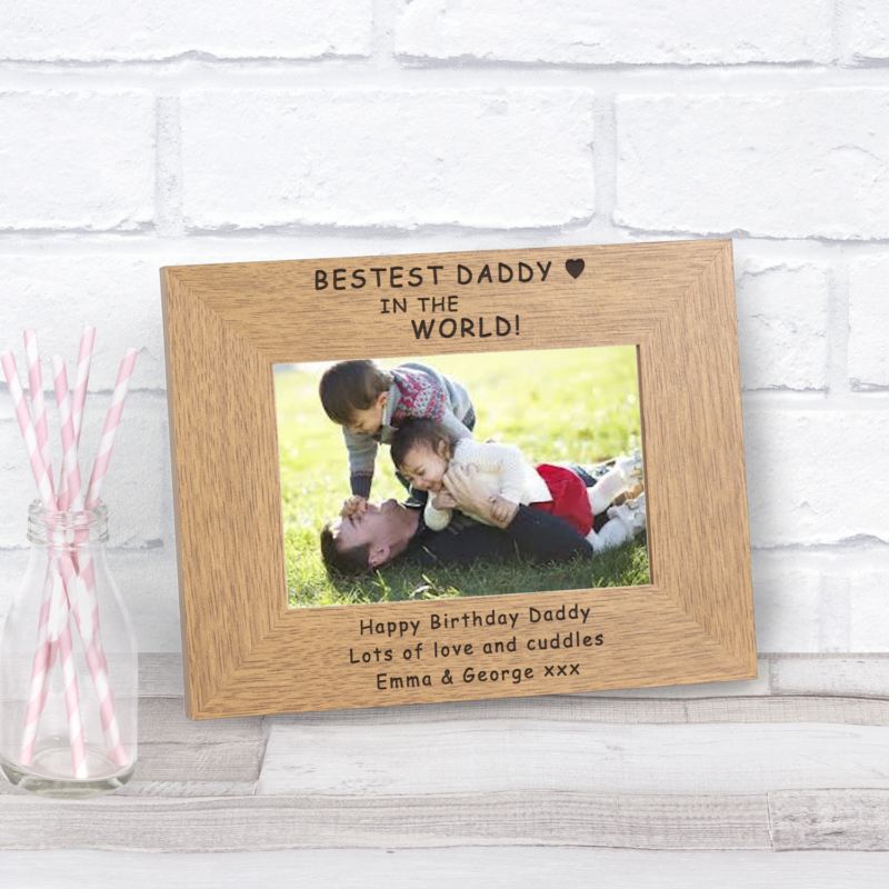Bestest Daddy in the World Wood Frame 6 x 4 product image