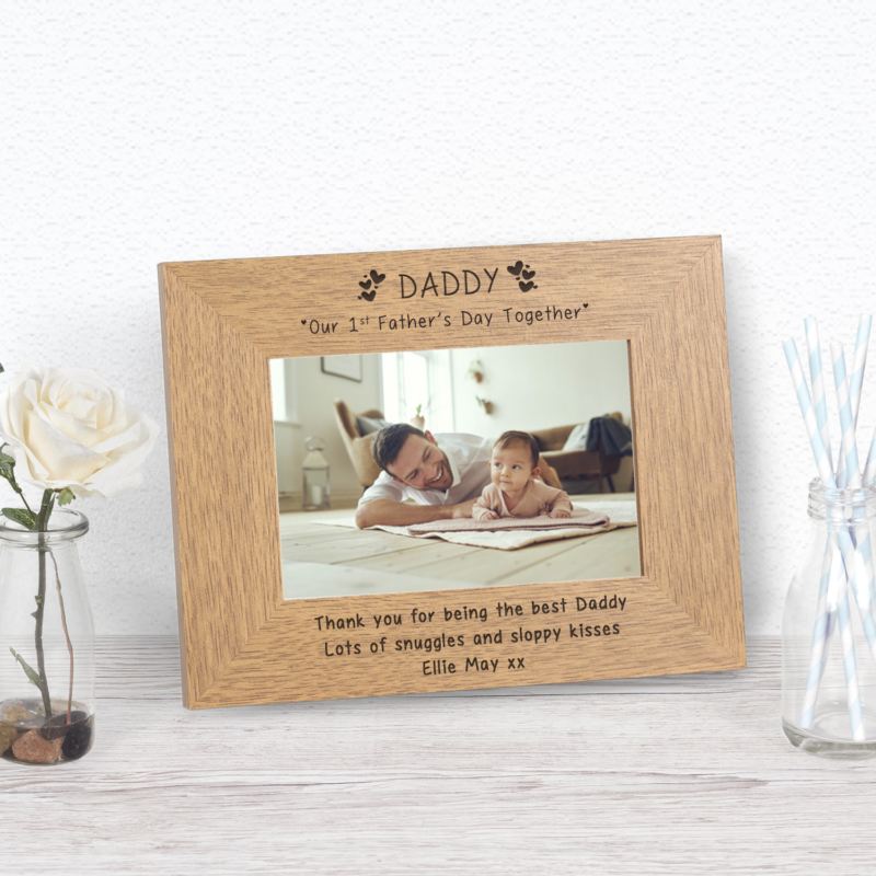 Daddy our 1st Father's Day together Wood Frame 6 x 4 product image