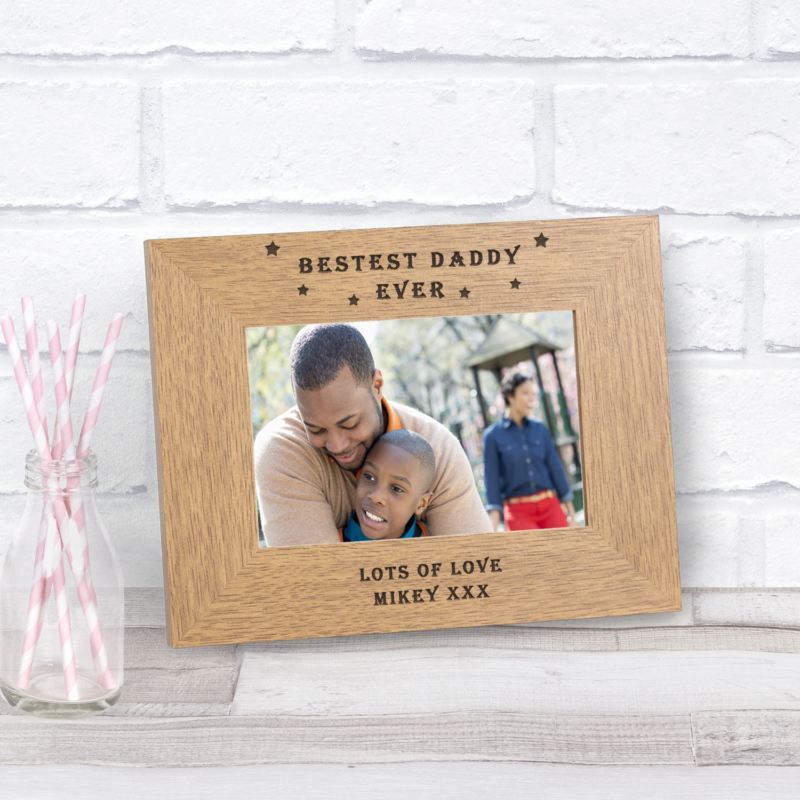 Bestest Daddy Ever Wood Frame 6 x 4 product image