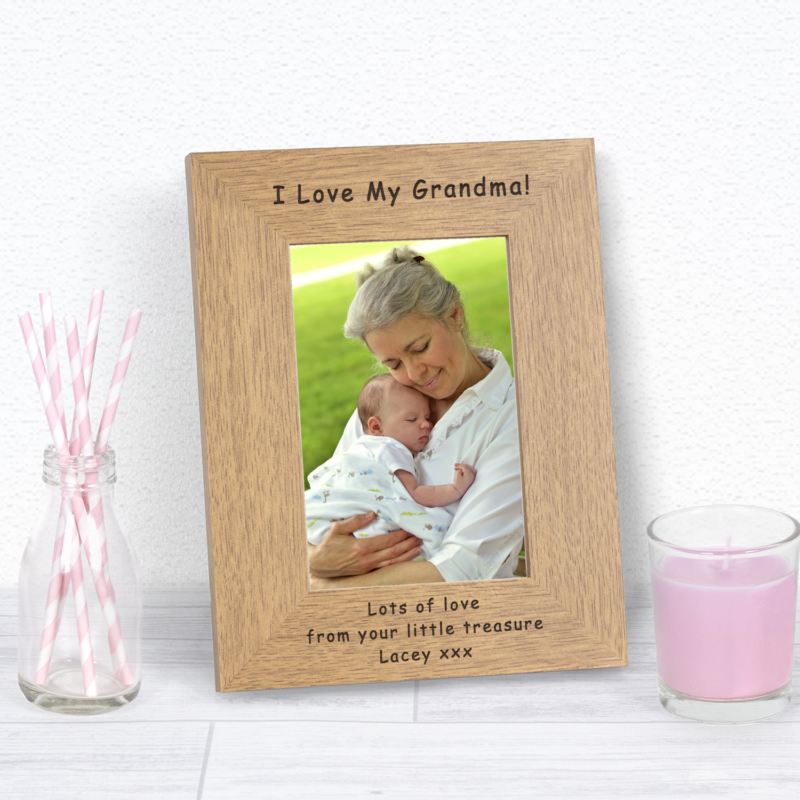 I Love My Grandma! Wood Frame 6 x 4 product image