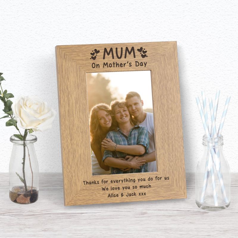 Mum on Mother's Day Wood Frame 6 x 4 product image