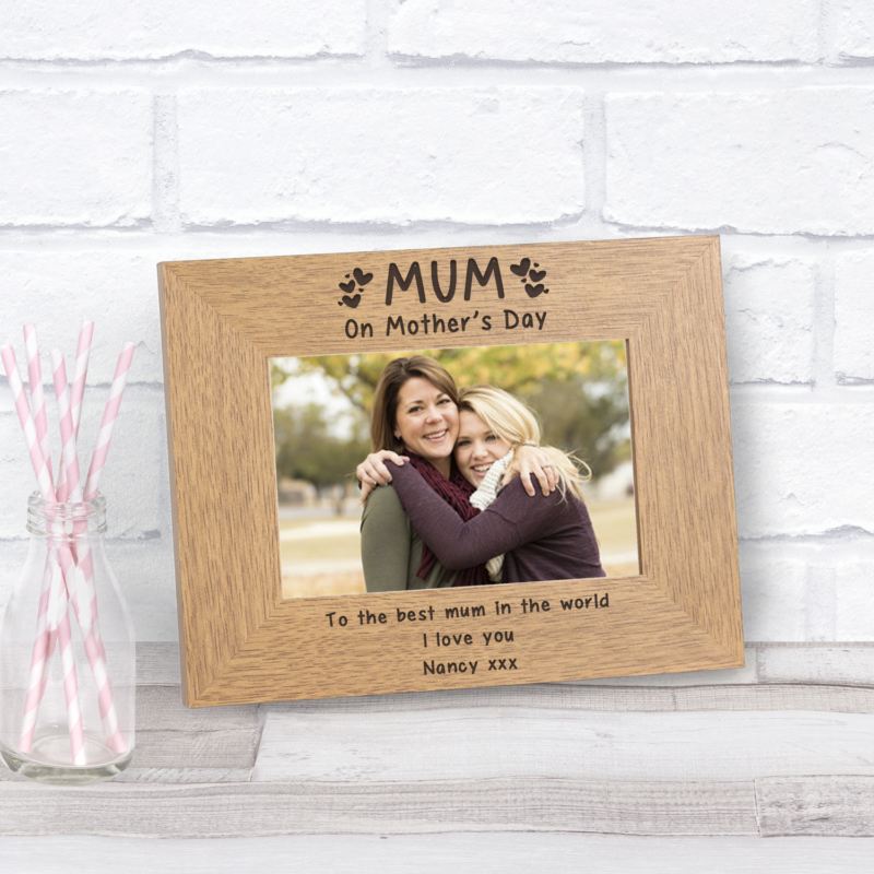 Mum on Mother's Day Wood Frame 6 x 4 product image