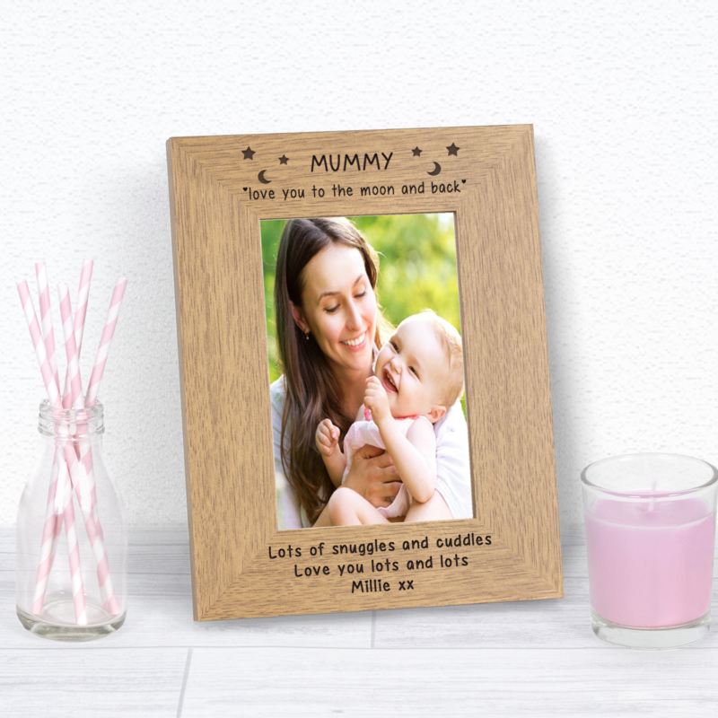 Mummy love you to the moon and back Wood Frame 6 x 4 product image