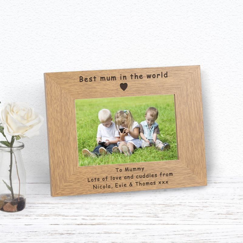 Best Mum in the World Wood Photo Frame 6 x 4 product image