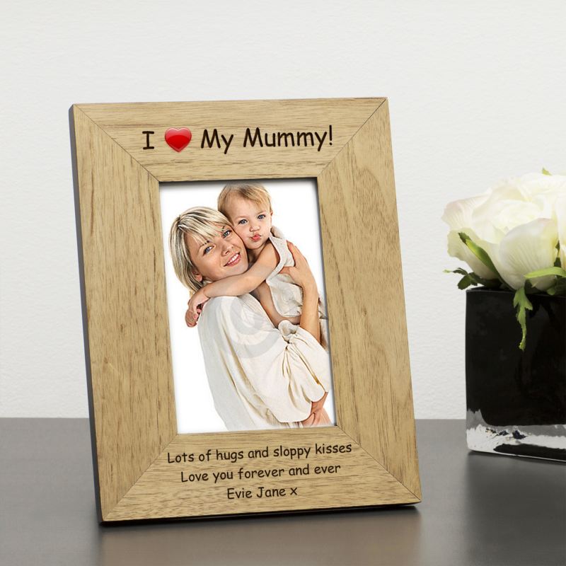 I (Heart) My Mummy Wood Frame 6 x 4 product image