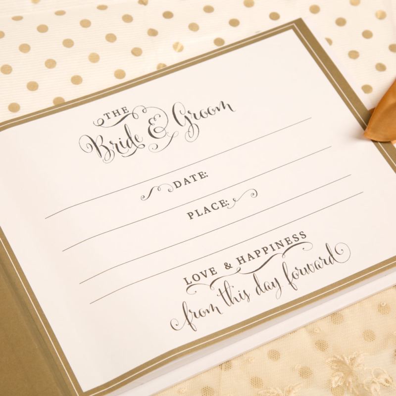 Personalised Gold Foil Printed Wedding Keepsake Guest Book product image