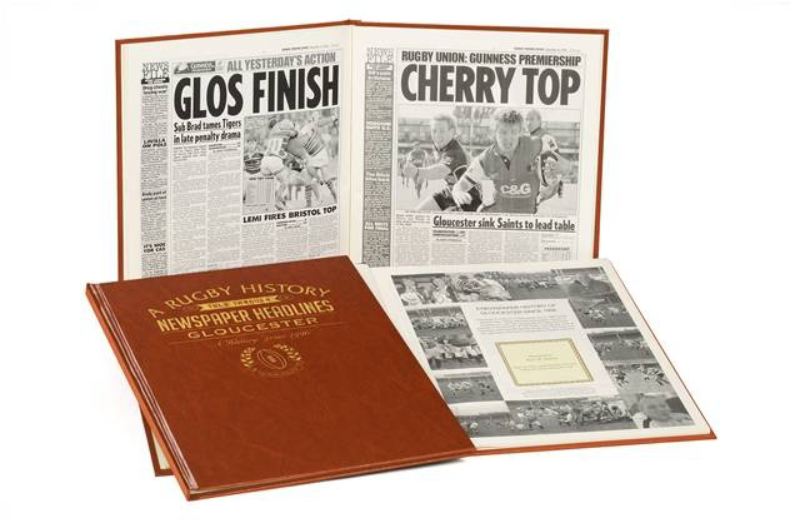 Rugby Newspaper Gloucester Book - Leatherette Cover product image