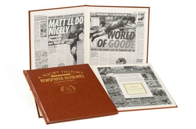 Rugby Newspaper Saracens Book - Leatherette cover product image