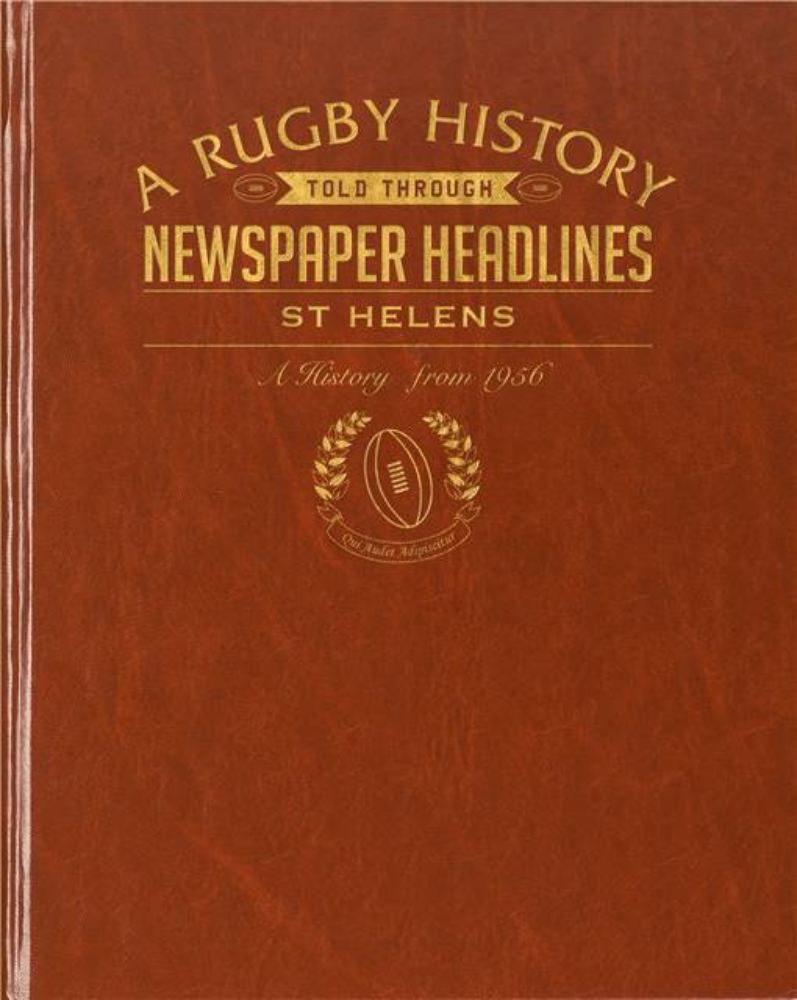 Rugby Newspaper St Helens Book - Leatherette Cover product image