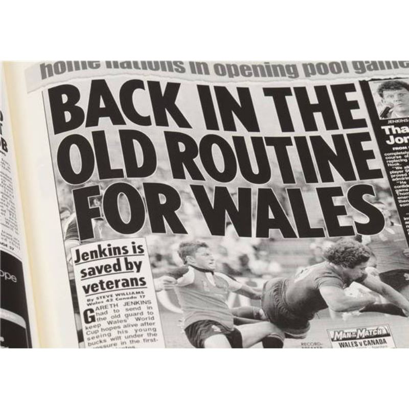 Rugby World Cup Newspaper Book - Brown Leatherette  product image