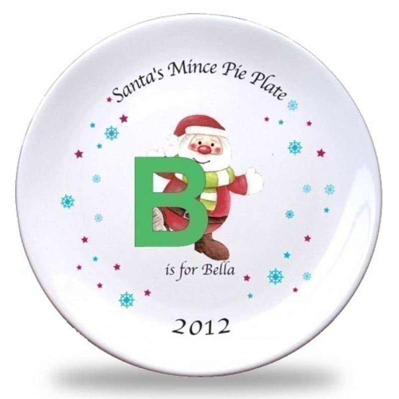 Santa Personalised Initial Plate product image