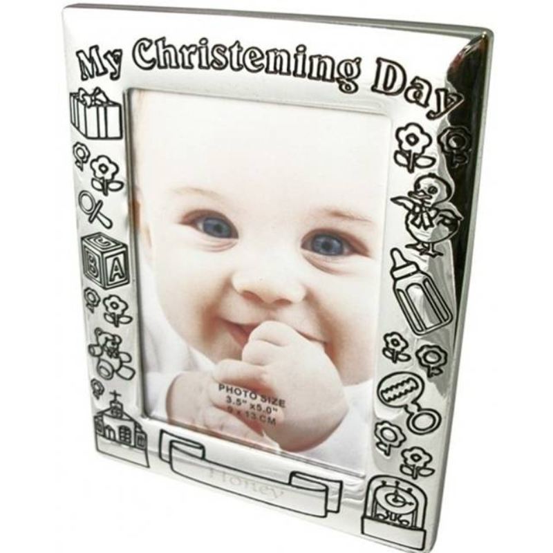 Silver Plated Christening Frame The Personalised Gift Shop