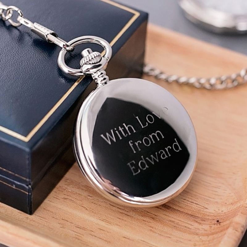 Engraved Grandfather of the Bride Pocket Watch product image